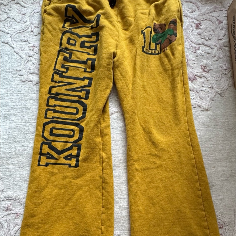 Kapital Kountry Mustard flared sweatpants size 2/M